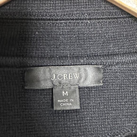 J. CREW Sophie Open Front Sweater Blazer Merino Wool Cotton Black Sz M {3E20} - Picture 4 of 6